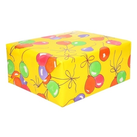 2x Wrapping paper with balloons 200 x 70 cm rolls