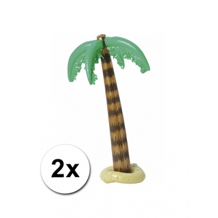 2 opblaasbare hawaii palmbomen 90 cm