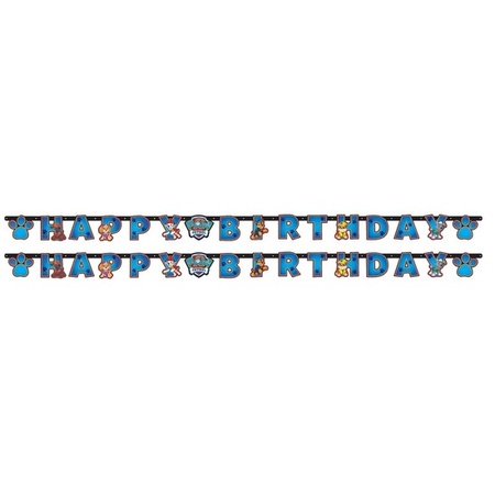 2x Paw Patrol theme party letter garland/bunting 180 x 14 cm