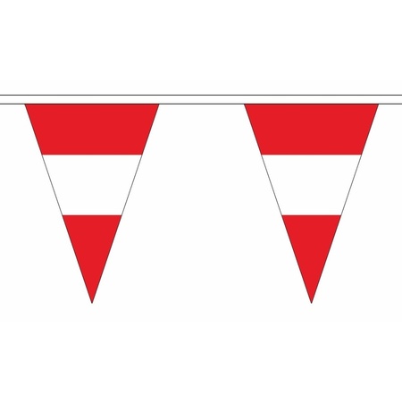 2x pieces austria triangle bunting flags 5 meter