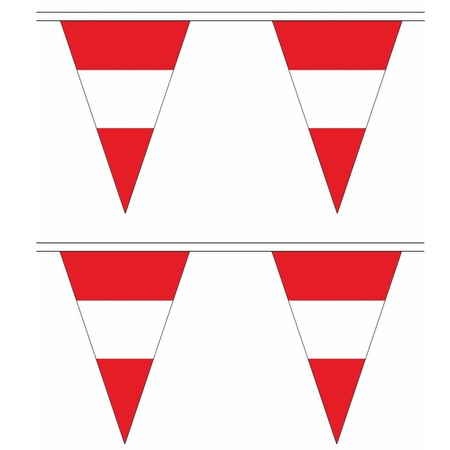 2x pieces austria triangle bunting flags 5 meter