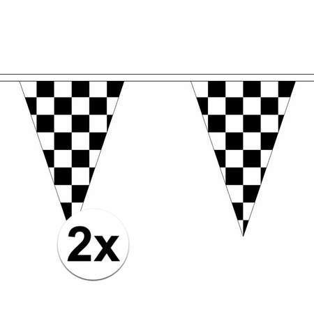 2x Finish triangle bunting 5 meter