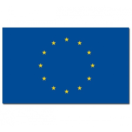 2x stuks vlag Europa 90 x 150 cm feestartikelen