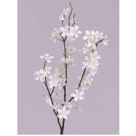 2x Stuks witte appelbloesem kunstbloem/tak met 57 bloemetjes 84 cm