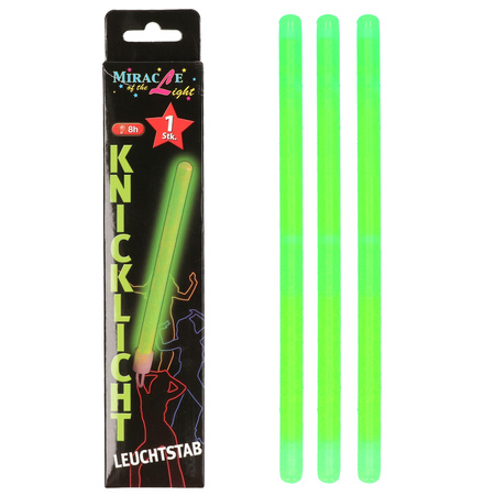 3 neon glow sticks green