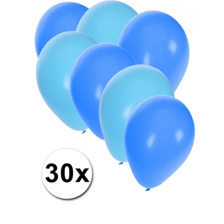 Party ballonnen lichtblauw en blauw