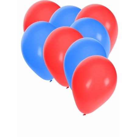 30x balloons red and blue