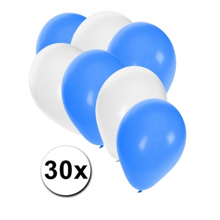 Ballonnen pakket blauw en wit