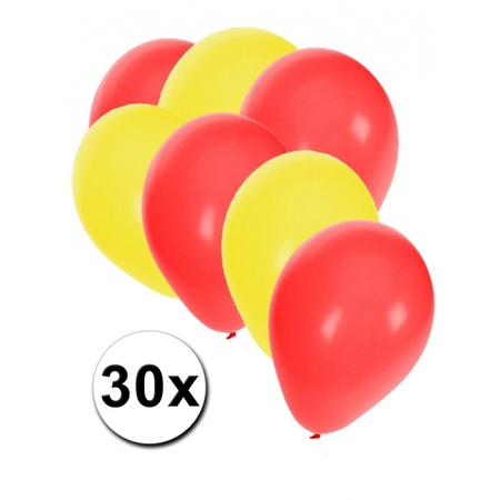 Party ballonnen rood en geel