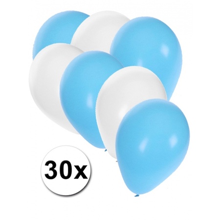 30x balloons in Argentine colors