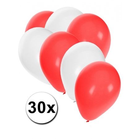 30x balloons in Danish colors