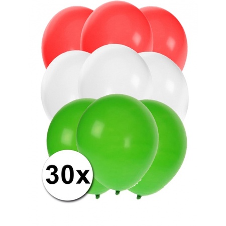 30x balloons in Hungarian colors