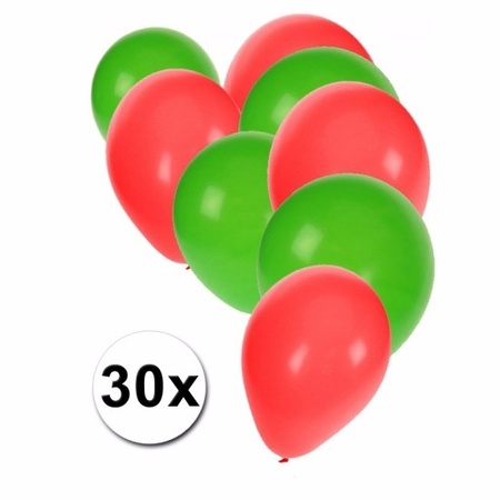 30x balloons in Portuguese colors