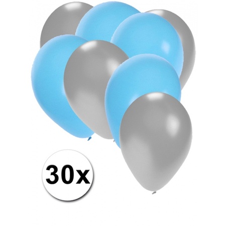 30x balloons black and silver