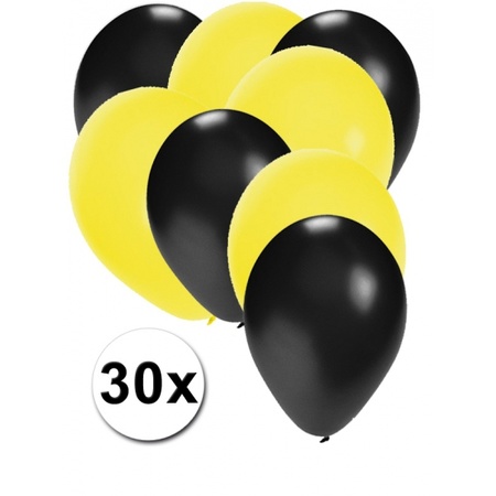 Party ballonnen zwart en geel