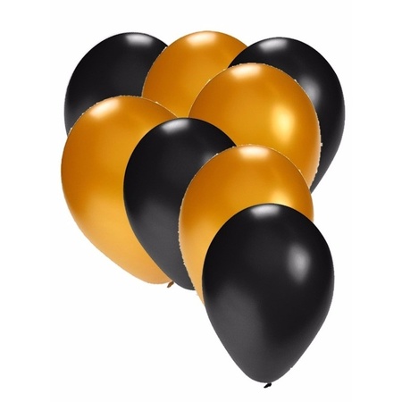 30x balloons black and gold