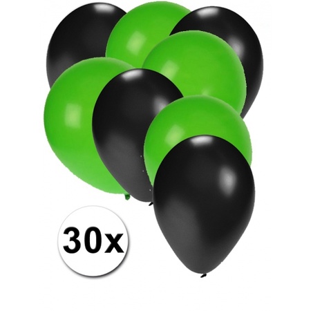 Party ballonnen zwart en groen