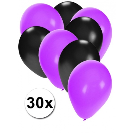Party ballonnen zwart en paars