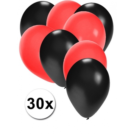 Party ballonnen zwart en rood