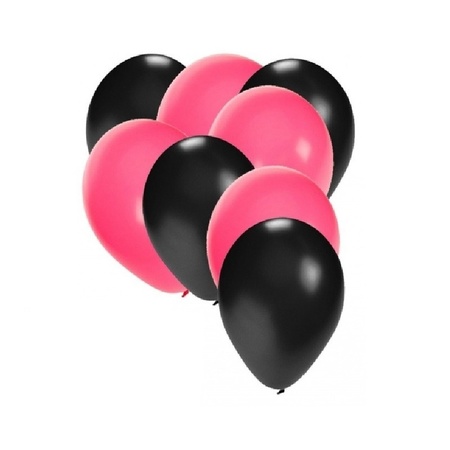 Party ballonnen zwart en roze