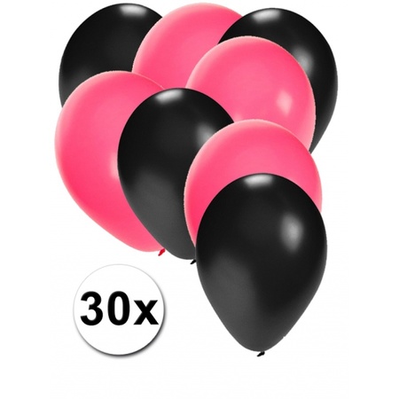 Party ballonnen zwart en roze
