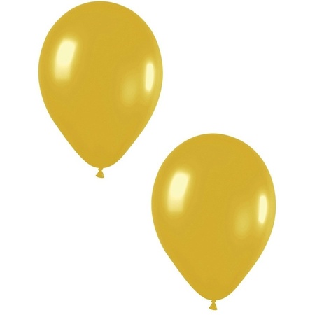 30x Gouden metallic ballonnen 30 cm
