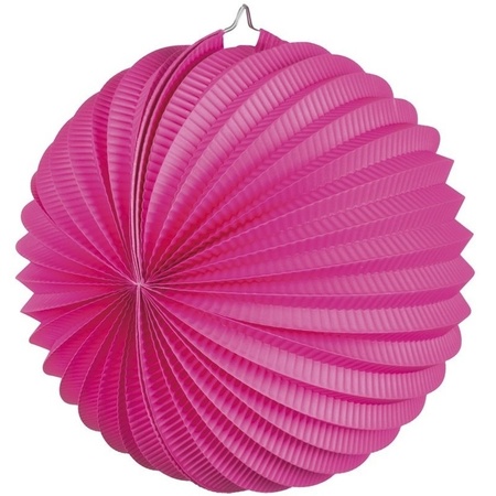 30x Lampionnen fuchsia roze 22 cm