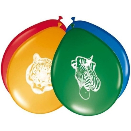 32x Safari/jungle theme party balloons 27 cm