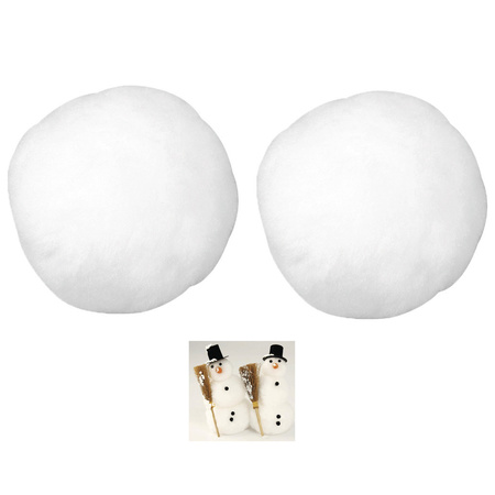 36x Fake snowballs 7,5 cm