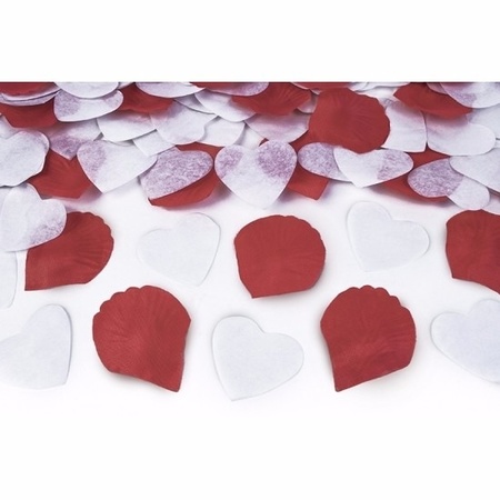 Set van 3x Confetti popper hartjes en rozenblaadjes