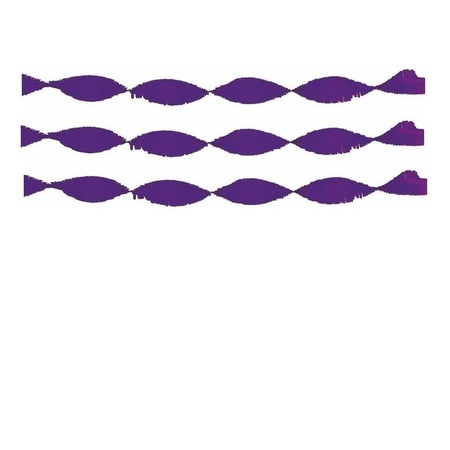 3x Crepe guirlandes color purple