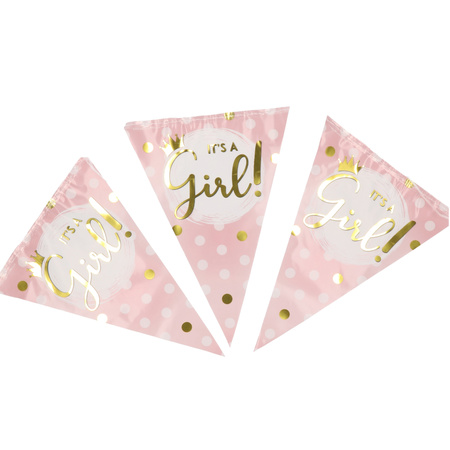 3x New born bunting flag it's a girl! 10m