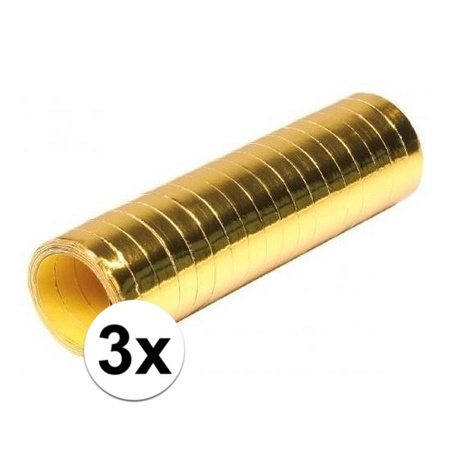 3x Gold colored streamers
