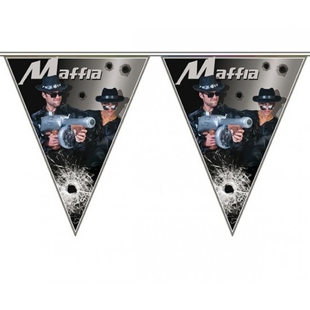 3x Casino thema vlaggenlijn Maffia