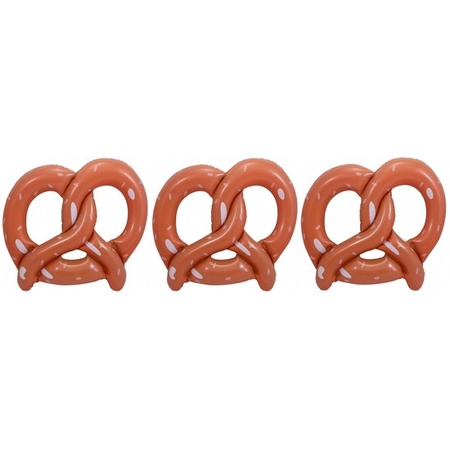 3x Inflatable pretzels 45 cm