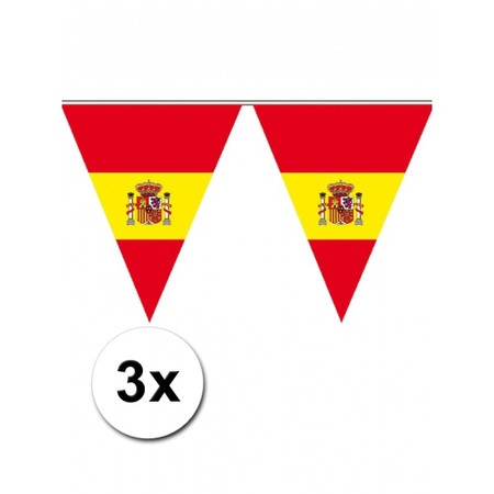 3 punt vlaggetjes Spanje 5 meter