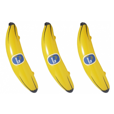 3x Stuks opblaasbare banaan/bananen van 100 cm