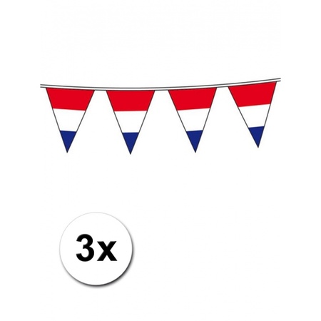 3x Hollandse vlaggenlijnen 10 meter per stuk