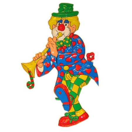 3x stuks wanddecoratie carnaval clown 70 cm