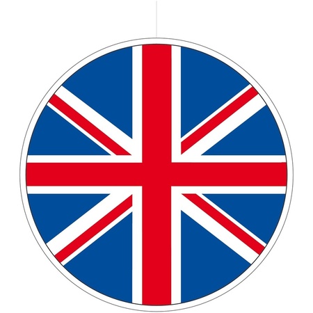 3x UK/Union Jack hanging decoration 28 cm