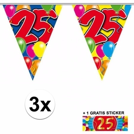 3x Flagline 25 years simplex with free sticker