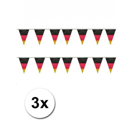 3x Vlaggenlijnen Duitsland 10 m