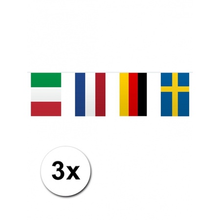 3x Europese landen slinger 10 meter