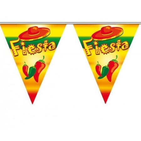 3x Feestartikelen vlaggenlijn Fiesta