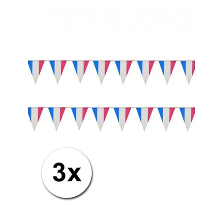 3x French coutry bunting flags