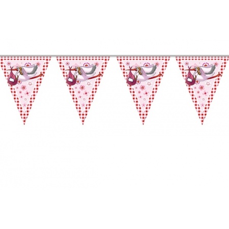 3x Bunting flags birth of a girl