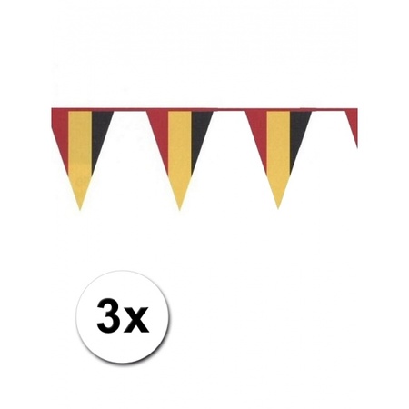 Vlaggenlijnen Belgie kleuren 3 stuks