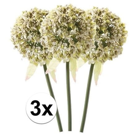 3x Witte sierui kunstbloemen 70 cm