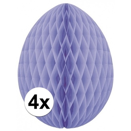 4 deco easter eggs purple 30 cm
