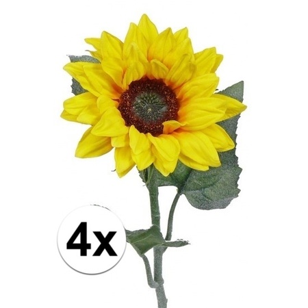 4 zonnebloemen decoratie 81 cm